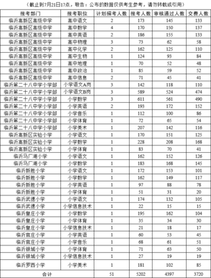 临沂高新区2018年招聘教师网上报名情况统计(截止到7月21日17点)